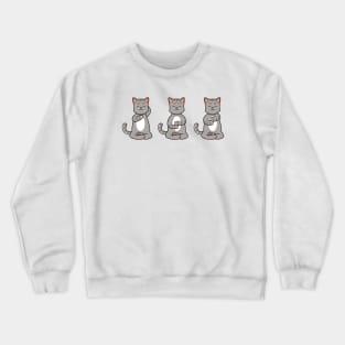 Three cats at reiki Crewneck Sweatshirt